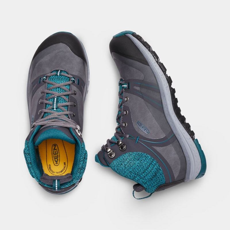 Keen Sedona Pulse Mid Aluminum Toe - Kadın Iş Botu - Lacivert/Mavi - Turkey (518467TXH)